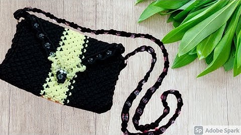 தமிழ் New Model Macrame Bag for Beginners | Easy Macrame Sling Bag Tutorial Tamil