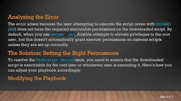 Resolving the Permission Denied Error in Your Ansible Playbook Execution