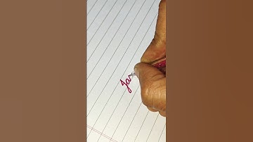 "Janvi" name in english cursive handwriting #trending #shorts #youtubeshorts