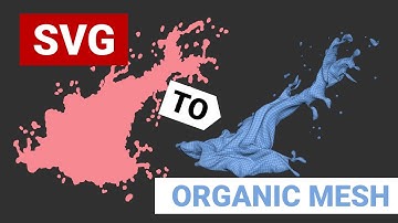 Organic Mesh from SVG Graphics with zBrush: Water Splash