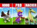 Minecraft NOOB vs. PRO vs. HACKER : DRAGON BUILD CHALLENGE in Minecraft!