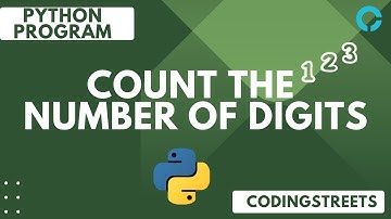 Python Program: Count Number of Digits in #python #pythontutorial