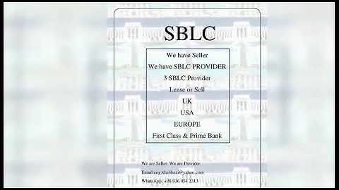 SBLC (SBLC PROVIDER)