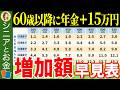 【2024年最新】60歳以降働くと年金はいくら増額する？年金額早見表と簡単な計算方法を紹介！【経過的加算/報酬比例部分/在職定時改定】