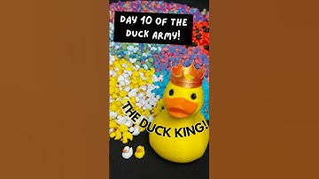Day 10 of 3D printing a new duck for every new sub that joins the Duck army! The Duck King is here!!