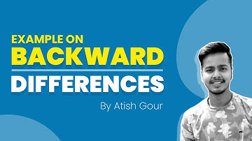 Finite Differences | Engineering Mathematics |Example on Backward Differences | #Mathelog #Mathepie;