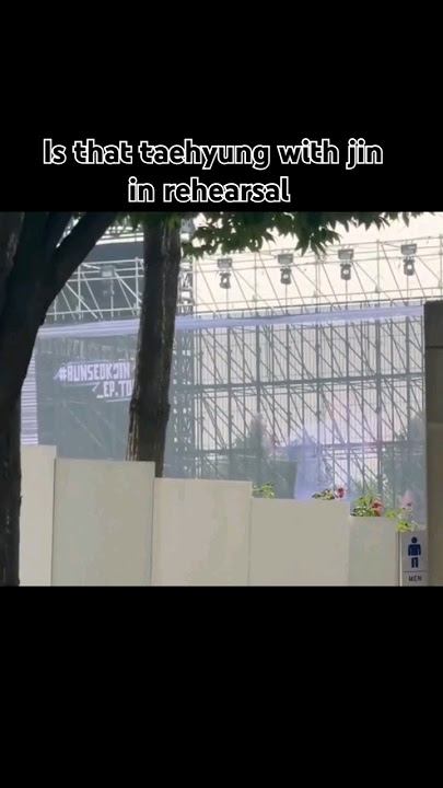 is that taehyung with jin in rehearsal ??#kimtaehyung #jin