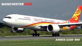 Hainan Airlines Airbus A330-900 departs Manchester #a330 #a330neo  #takeoff