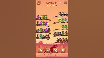 Bird Sort 2: Color Puzzle Level 34 #games #gaming #gameplay