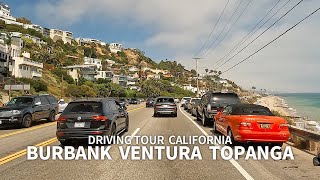 [Full Version] Driving California Burbank City, Ventura Boulevard, Topanga Canyon, Los Angeles, 4K