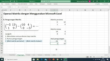 Seru! Mengoperasikan Matriks di Microsoft Excel #Matemaxcel