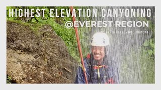 HIGHEST ELEVATION CANYONING