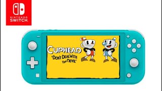 Jogando cuphead no Nintendo switch lite