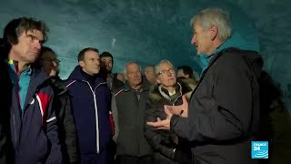 Macron en visite symbolique au pied du mont Blanc