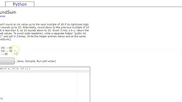 Logic 2 (roundSum) Java Tutorial || Codingbat.com