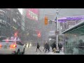 Driving on the Snow Day in Toronto [4K] 2020