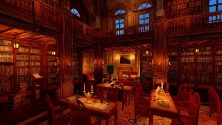 Library Ambience ASMR 📚🕯️ Library Sounds For Study, Work & Focus, Page Flipping And Writing sounds. screenshot 3