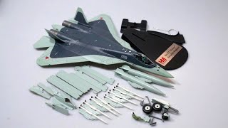 1/72俄罗斯空天军SU-57战斗机蓝色056号合金成品模型测评HA6802