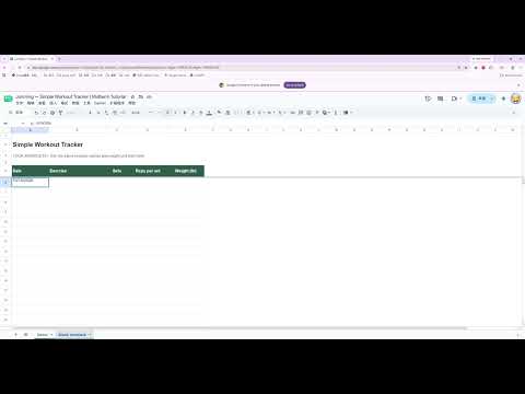 How to Make a Simple Workout Tracker in Google Sheets