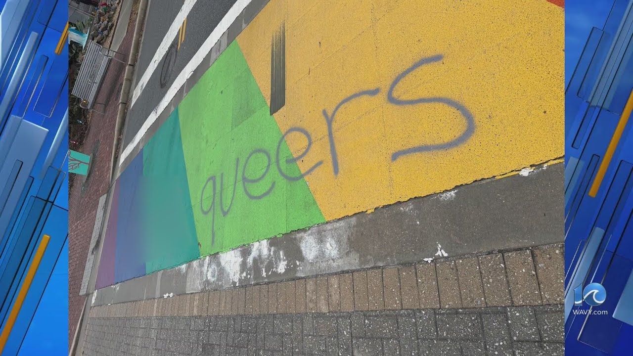 Virginia Beach police investigate hateful graffiti at ViBe District crosswalk