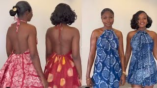How To Make a Backless Halter Neck Flare Mini Dress (Step-by-Step Tutorial)