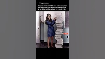 NASA Engineer next to the code written by her 😲 #NASA #wow #shorts 1969 Woman power