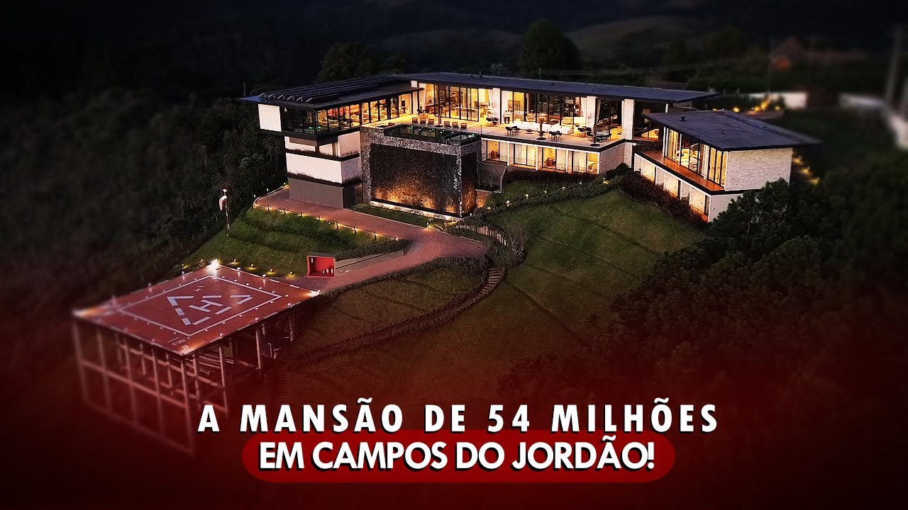 🍁 Luxo e modernidade em Campos do Jordão. Com 11 suítes, heliponto, piscinas e até pista de boliche