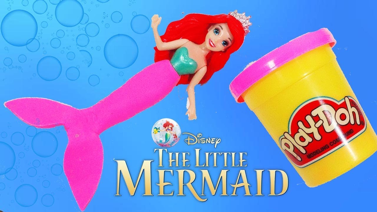 Play Doh Mermaid Ariel Disney Princess Plays Dress Up Youtube