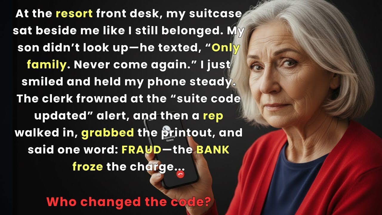 My son texted: “Only family. Never come again.” I smiled… Then the bank called me