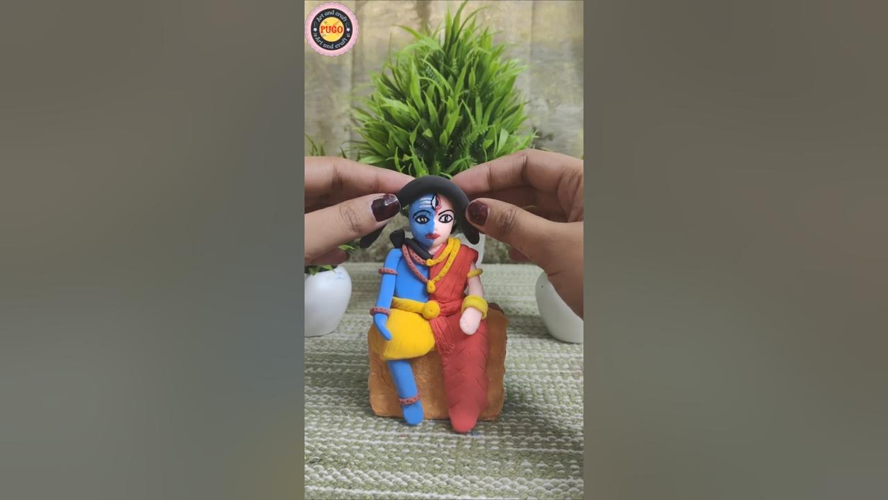 Shiv Ji & Shakti Ji idol making with clay 🌺🙏🏼Har Har Mahadev 🙏🏼🕉️#diy # ...
