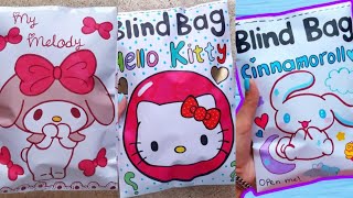 Blind Bag paper 💖 Sanrio August Compilation 🍓 ASMR 🍓 satisfying opening blind bag