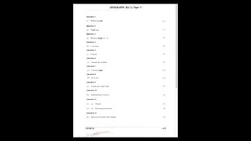 ICSE class 10th Geography answer key