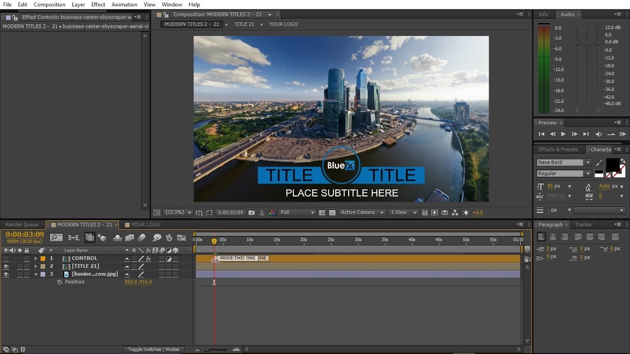 After Effects Template Tutorial 50 Modern Titles 2 0 | Bluefx