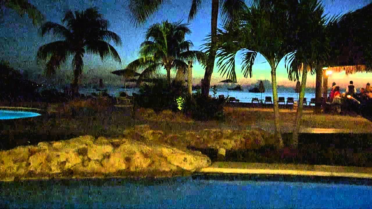 NIght view from our swimup suite at Sandals Negril Jamaica YouTube