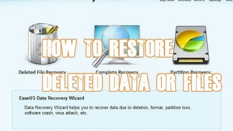 How to get back deleted file [EaseUS Data Recovery Wizard]