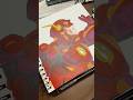 Watch me draw the flash with ohuhu alcohol markers￼ @ohuhuart_official #art #artshorts #drawing