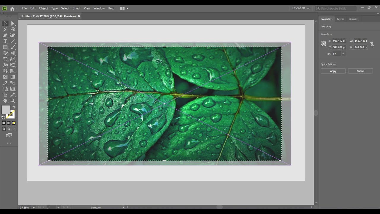 How to crop an image in illustrator?