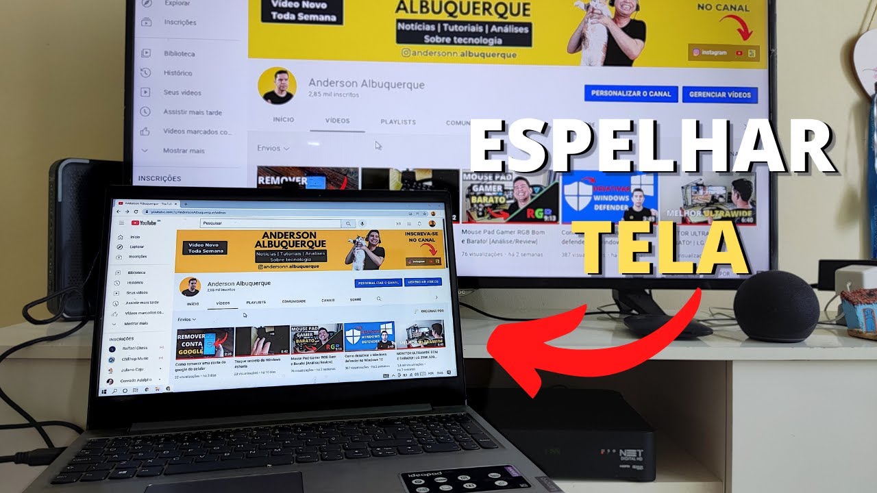 Como espelhar a tela do notebook na tv - Rápido e Fácil - YouTube