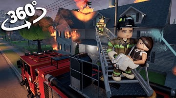 360° Roblox 911 Emergency: Fire Outbreak! Code Red!