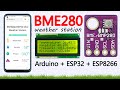 Create A Simple Weather Station With BME280 Arduino   LCD   ESP32   ESP8266 | Web Server with BME280