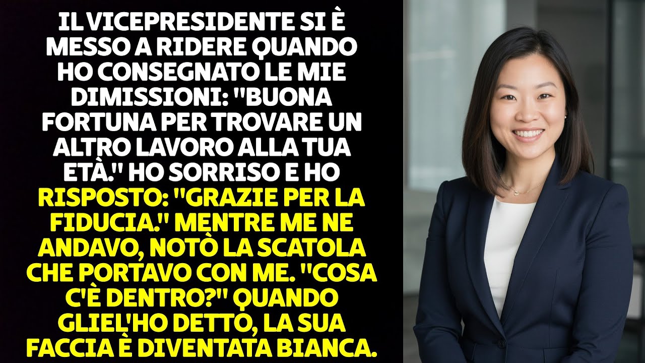 IL VICEPRESIDENTE HA RISO QUANDO HO PRESENTATO LE MIE DIMISSIONI. POI HA VISTO...