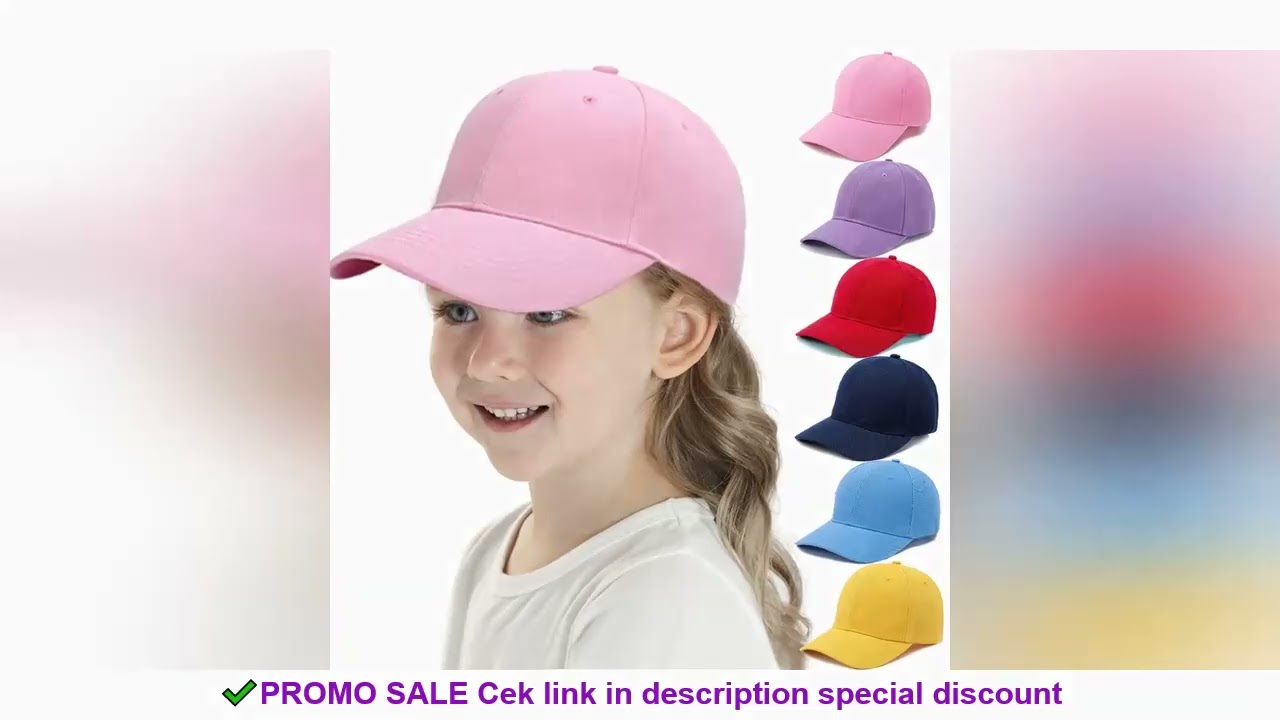 Fashion Candy Color Kids Baseball Cap Sun Protection Boy Girls Hat Adjustable Travel Children Baseba