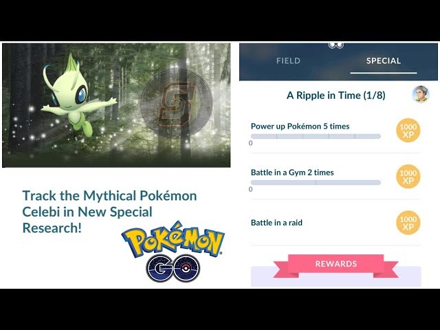 Pokemon Go Celebi Quest: A Ripple in Time special research event quest  steps to catch Celebi