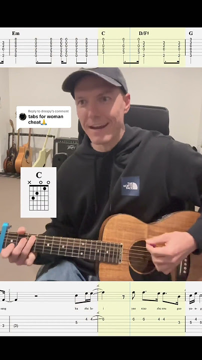 Sing in Chinese or stop buying guitars (Jin Sheng Yuan) lesson/TABS #foryou #guitar #acousticguitar