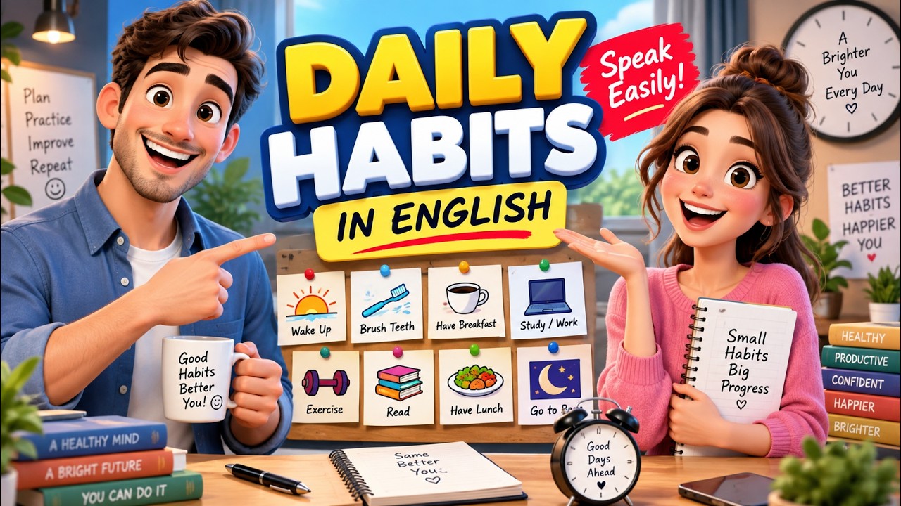 Learn English Daily Routine | Easy English Speaking Practice for ...