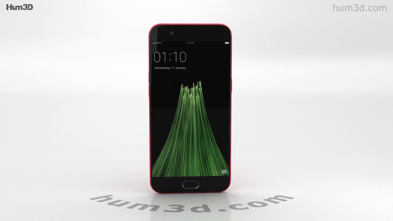 Oppo R11 Red 3D model by 3DModels.org