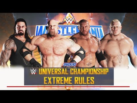 Wwe 2k18 Roman Reigns Vs Brock Lesnar Vs Batista Vs Goldberg Wwe