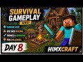 Minecraft Survival Series Day 8/365🔴 🔥 Diamond Hunt &amp; Epic Base Upgrade | Hindi Gameplay #himxcraft