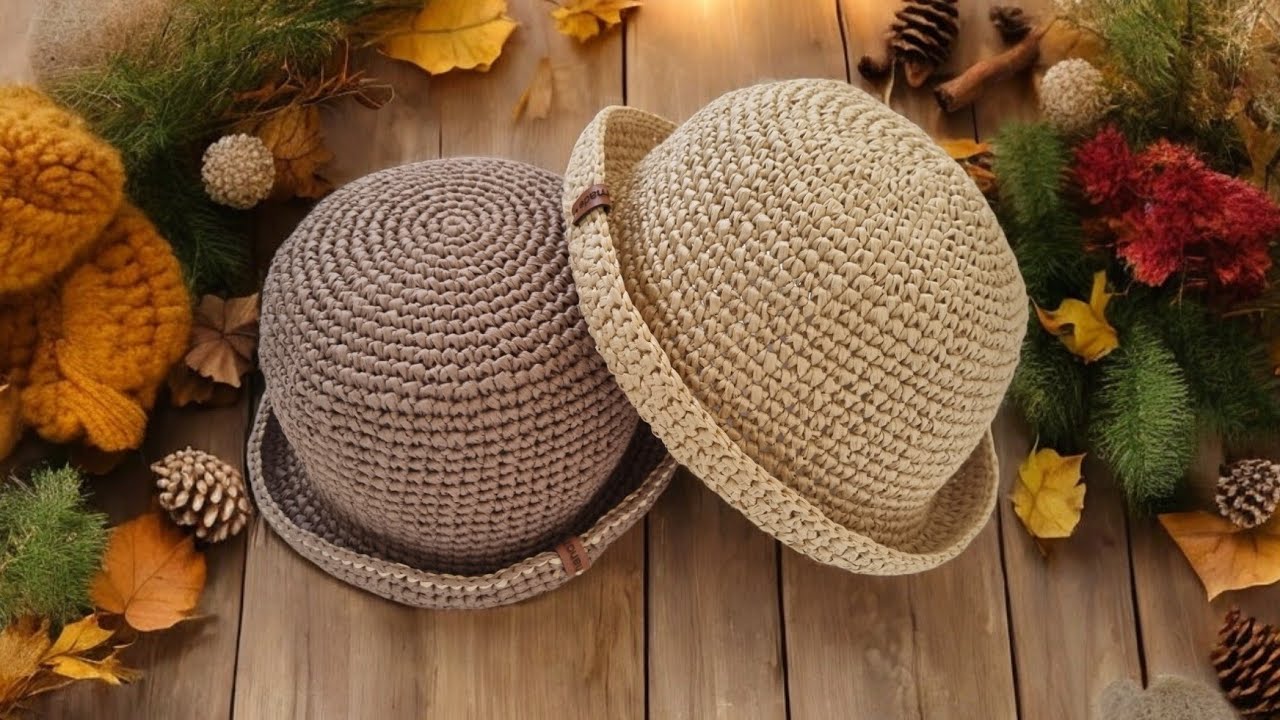 Rafya İple Fötr Erkek / Kadın Şapka Yapımı