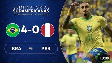 BRASIL vs. PERU[4 - 0] |RESUMEN |ELIMINATORIAS SUDAMRICANAS |FECHA 10 2024